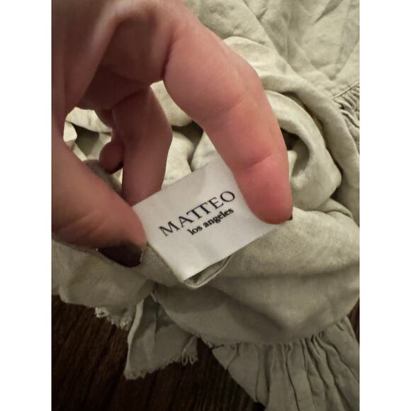 MATTEO Los Angeles Heather Gray Euro Pillow Sham Linen Raffles Square Home Decor - Picture 5 of 6